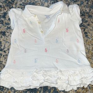 Ralph Lauren White Polo Dress for Baby Girl